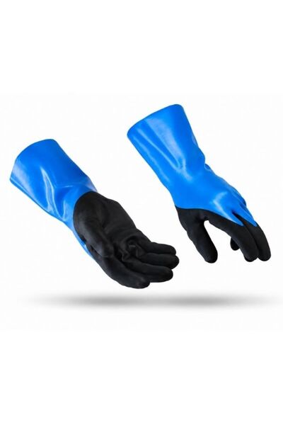 GÜMRÜK BEY Advansafety as 3-016-Y97 Chemical Resistant Nitrile Work Safety Gloves Size 10
