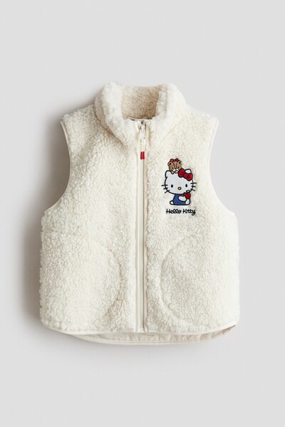 H&M Motif Detaylı Pelüş Yelek