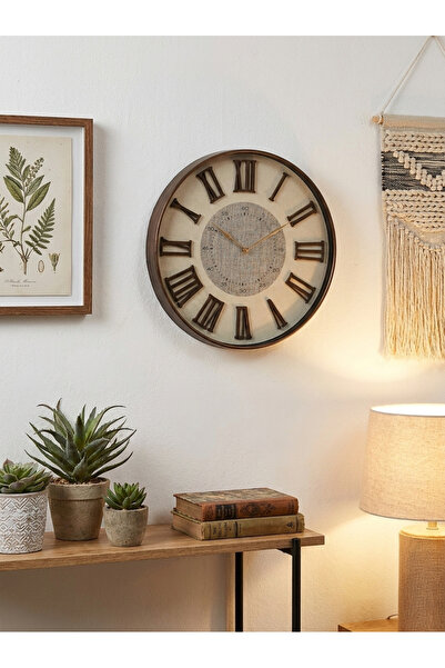 The Living 60cm Round Wall Clock with Roman Numerals | Premium Modern Large H...