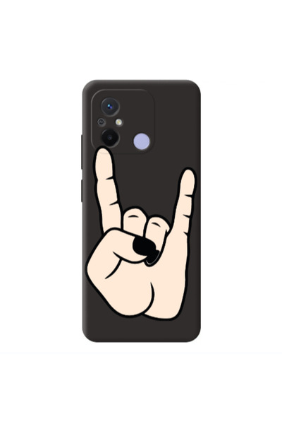 Other Xiaomi Redmi 12C Rock Black Colored Silicone TPU Θήκη