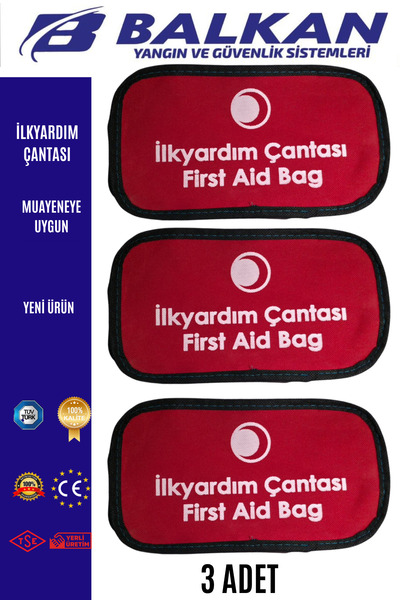 BALKAN YANGIN VE GÜVENLİK SİSTEMLERİ TÜVTÜRK UYUMLU İLKYARDIM ÇANTASI SETİ 3 ...