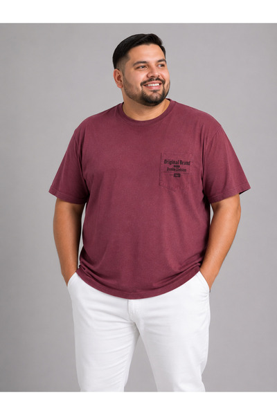 ANNEX Large Size Cotton Comfortable Fit Daily Use Crew Neck Men's T-Shirt