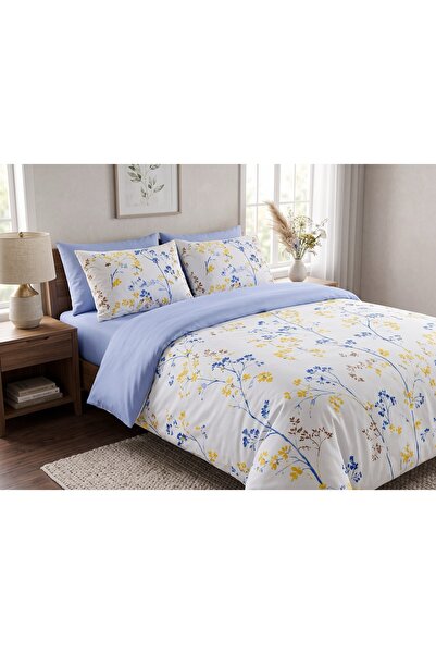 calove Double-Sided Duvet Cover Set with Double-Sided Patterned Elastic Sheets