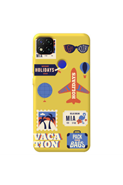 Other Xiaomi Redmi 9c Vacation Yellow Colored Silicone TPU Θήκη