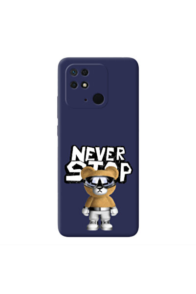 Other Xiaomi Redmi 10C Never stop Dark blue Colored Silicone TPU Θήκη