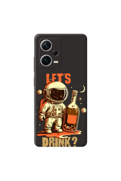 Other Xiaomi Poco X5 Lets drink Black Colored Silicone TPU Θήκη