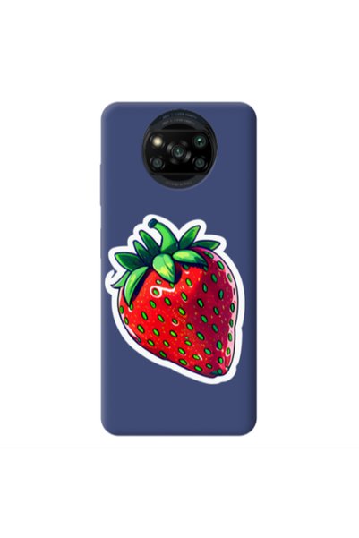 Other Xiaomi Poco X3 /X3 Pro strawberry Dark blue Colored Silicone TPU Θήκη