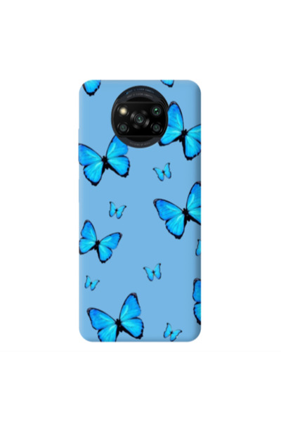 Other Xiaomi Poco X3 /X3 Pro Mix Butterfly Blue Colored Silicone TPU Θήκη