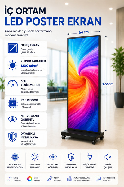 OEM Led Poster Ekran Indoor