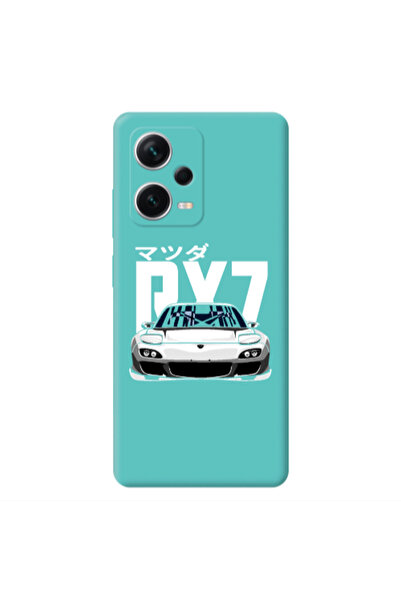 Other Xiaomi Poco X5 Car Rx7 Turquoise Colored Silicone TPU Θήκη
