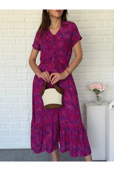 Goncalya Paisley Pattern Shirt Dress