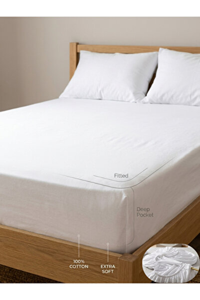 Truva Home Покривало за легло с ластик 100x200 см + 25 см – 100% памук