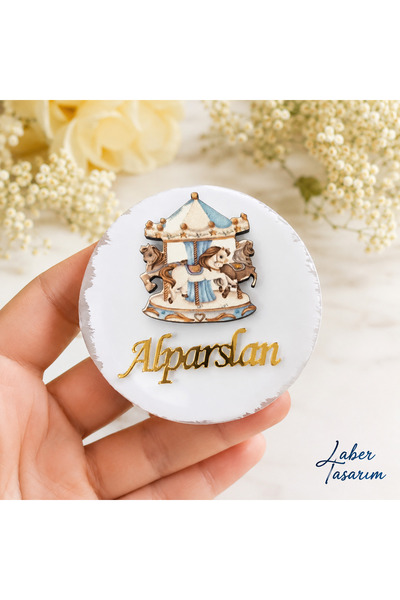 Laber Atlı Karınca Pleksi Magnet Yenidoğan, Doğum Günü, Mevlüt, Magnet Hediye...