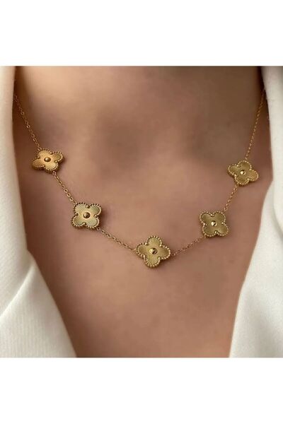 BALM STORE Women's Gold Color Model Stainless Steel Necklace