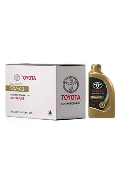 Toyota Synthetic Engine Oil, 5W 40 viscosity, 12 liters capacity, pack of 12 ...