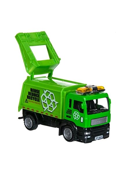 OEM Зелен миниатюрен камион за боклук 1:55