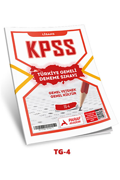 Paraf Akademi KPSS LİSANS GENEL YETENEK GENEL KÜLTÜR TÜRKİYE GENELİ 4. DENEME...