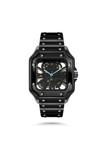 catera Men's Watch with Stainless Steel Square Mechanical Skeleton