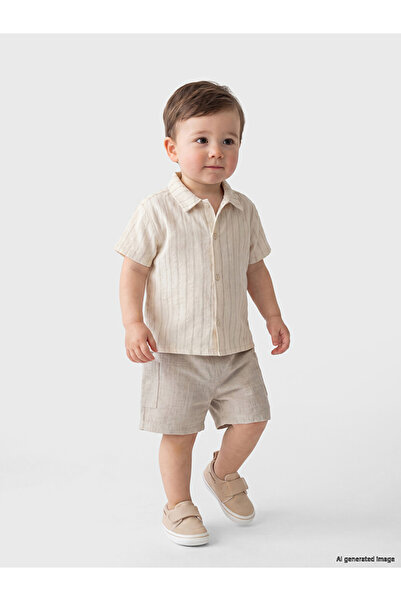 LC Waikiki Striped Baby Boy Shorts Set