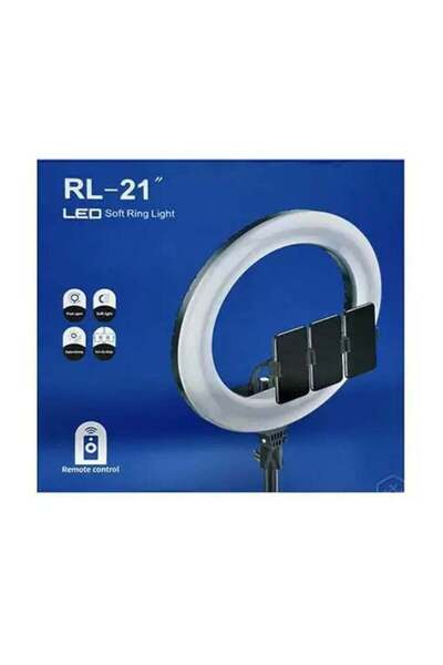 RL إضاءة حلقية LED مقاس 21 بوصة مع حامل ثلاثي القوائم وجهاز تحكم عن بعد