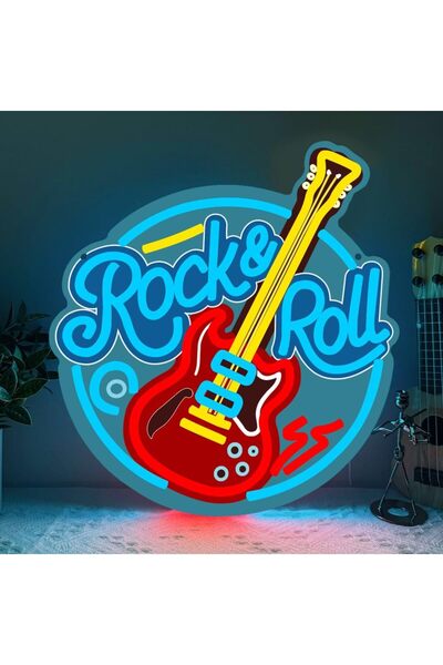 Choice 34x32cm Rock and Roll Live Music Neon Signs Cool Guitar LED Neon Light...