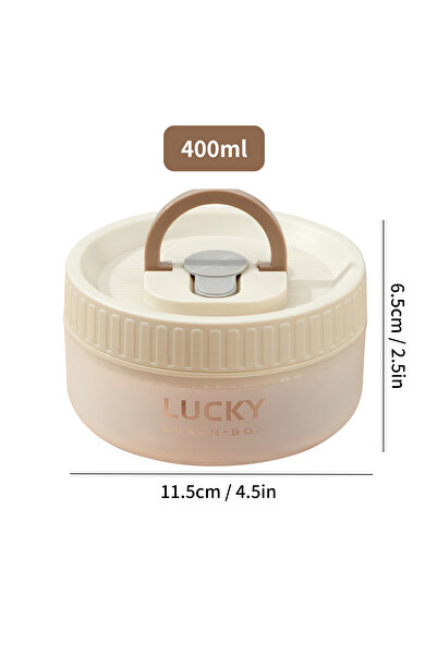 Choice WORTHBUY Beige 400ML WORTHBUY Transparent Plastic Lunch Box With Handl...