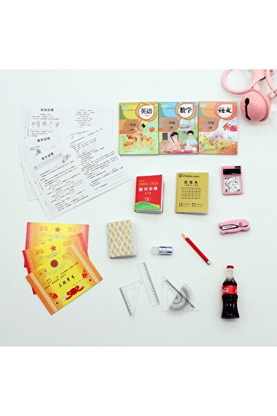 Choice 23 piece set Dollhouse Children's Stationery Set Classroom Living Scen...