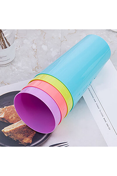 Choice 501-600ml 4 COLOR-MIXED Reusable Plastic Cups 18 OZ / 530ML - Plastic ...