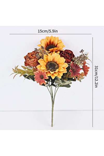 Choice Yellow coffee Simulated Flowers Autumn Sunflowers Sunflowers Wedding H...
