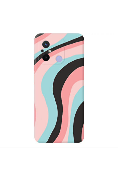 Other Xiaomi Redmi 12C Colored lines Black Colored Silicone TPU Θήκη