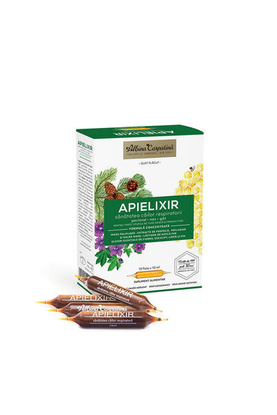 Albina Carpatina Apielixir Sanatatea Cailor Respiratorii 10 fiole x 10ml