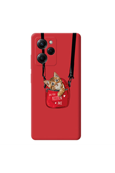 Other Xiaomi Poco X5 Pro Kitten Me Red Colored Silicone TPU Θήκη