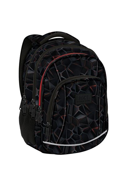 Derform Ghiozdan ergonomic , cu 4 compartimente - model Cyber Black - Backup