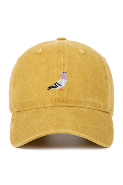Choice8 YELLOW Baseball cap suitable for all seasons, pigeon embroidery patte...