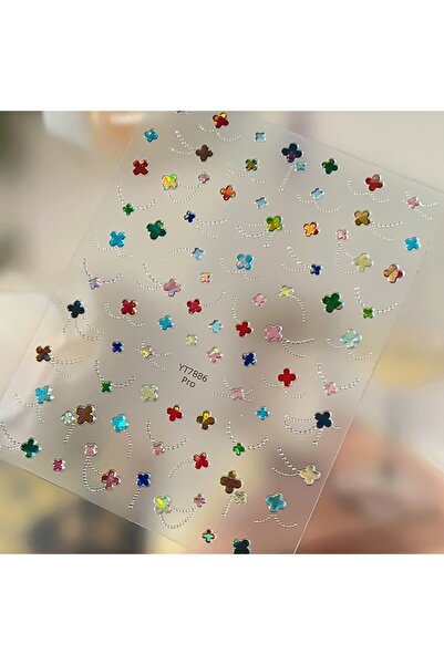 Choice13 NAILFYOU YT7886Pro Colorful Holographic Four Leaf Clover 5D Y2K Nail...