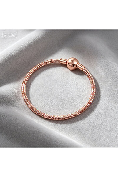 Choice97 17cm C010RG Classic S925 Silver Leaf Flower Pink Heart-Shaped Buckle...