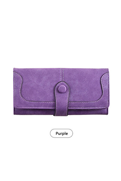 choice2 R774-Purple Large Capacity Women Wallet 17 Card Slots Long Wallet wit...