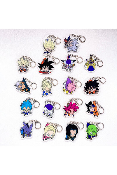 Choice17 5cm 19 1/18Pcs Anime Characters Dragon Ball Car Keychain Accessories...