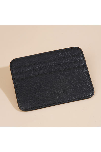 Choice black 1Pcs Lychee-Patterned Ultra-Thin Card Holder with Id Window, Mul...