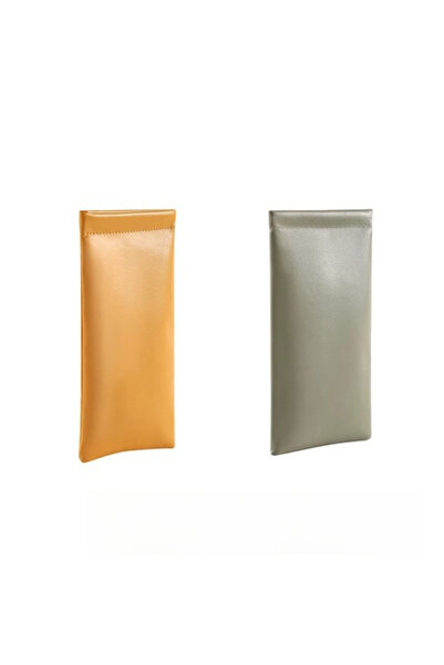 Choice1 orange green 2pcs Automatic Closed Sunglasses Case PU Leather Glasses...