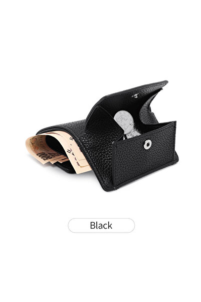 Choice8 QB386-Black Fashion RFID Blocking Women Wallet Litchi Pattern Short T...