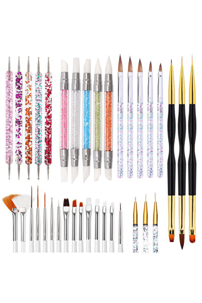 Choice1 White-36Pcs LINMANDA 5/36 Pcs Nail Art Design Brushes Nail Dotting To...