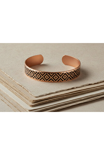 Erol Bakır New Series 2064 Bijouterie Bracelet 100% Handmade Copper