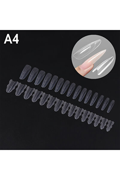 Choice1 A4 60Pcs Poly Dual Nail Gel Mold Forms Quick Building Tips for Nail E...