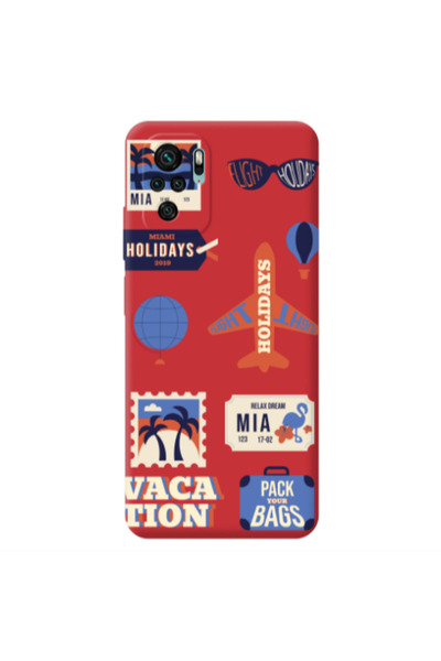 Other Xiaomi Redmi Note 10S Vacation Red Colored Silicone TPU Θήκη
