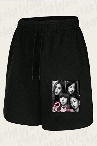 ZOKAWEAR Unisex Black Pink V2 Design Printed Shorts