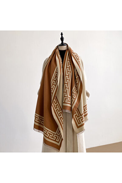 Choice Khaki Women Geometry Print Pashmina Shawl Warm Cashmere Scarves Luxury...