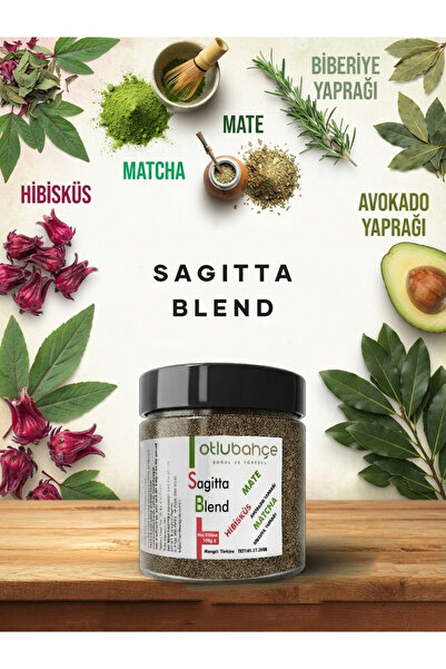 Otlu Bahçe Sagitta Blend 100g - Matcha, Hibiscus, Mate, Avocado Leaf, Rosemar...