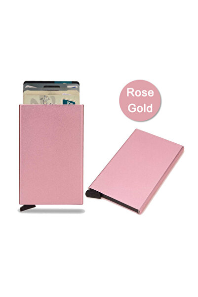 Choice7 Rose Red Rfid Smart Wallet Card Holder Metal Thin Slim Men Women Wall...
