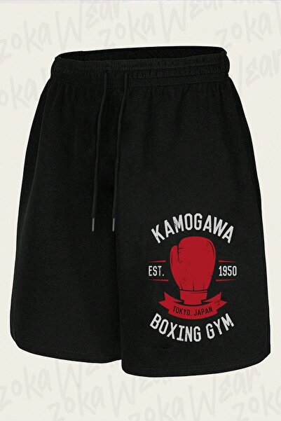 ZOKAWEAR Unisex σορτς με σχέδιο Kamogawa Boxing Gym